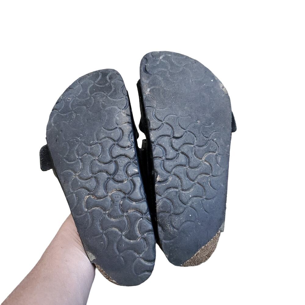 Birkenstock Arizona Sandals Black Leather Well Worn Sz EU 37 - Picture 10 of 10